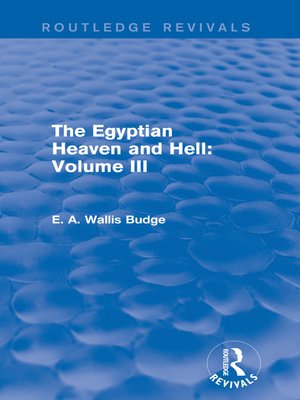 cover image of The Egyptian Heaven and Hell
